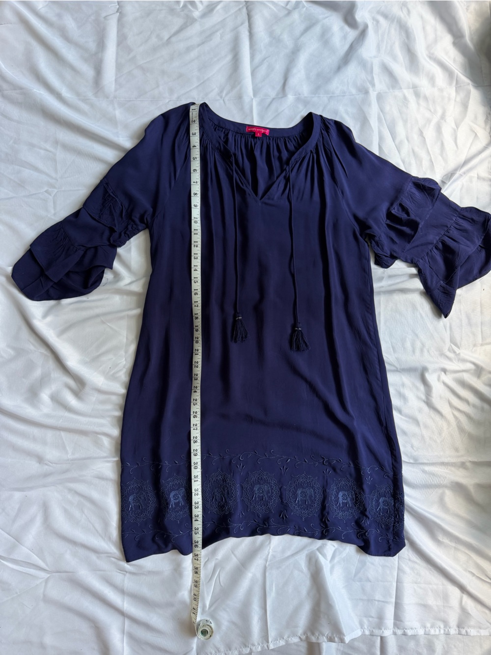 Simply Southern Blueish Purple Dress with Pink Logo Tag - Picture 7 of 7